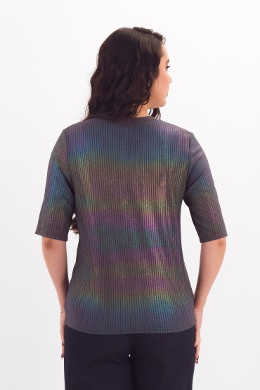 Футболка трикотажная тёмно-серая с напылением Braslava(фото5)