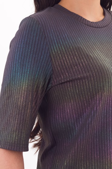 Футболка трикотажная тёмно-серая с напылением Braslava(фото3)