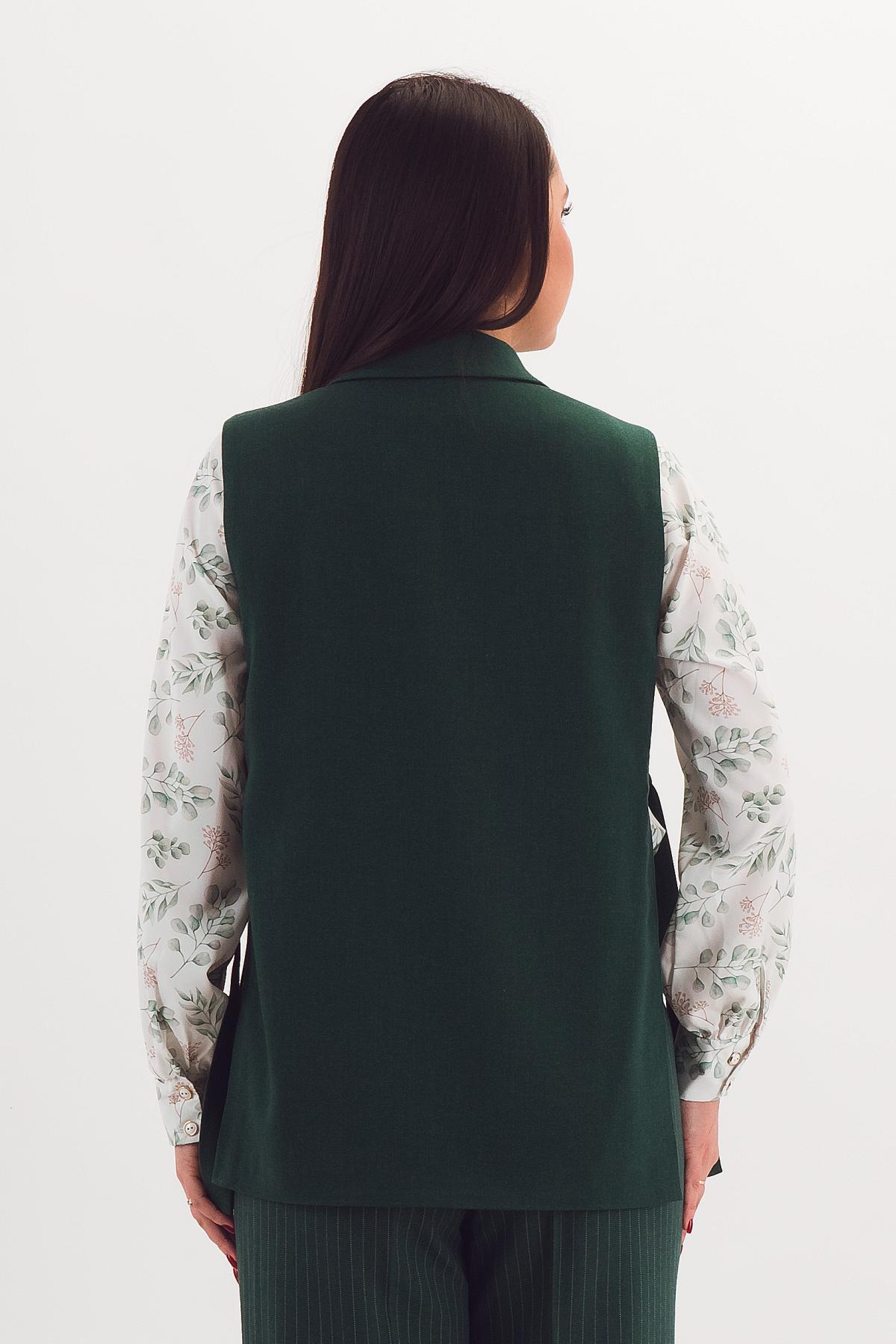 Жилет тёмно-зелёный в полоску Braslava(фото7)