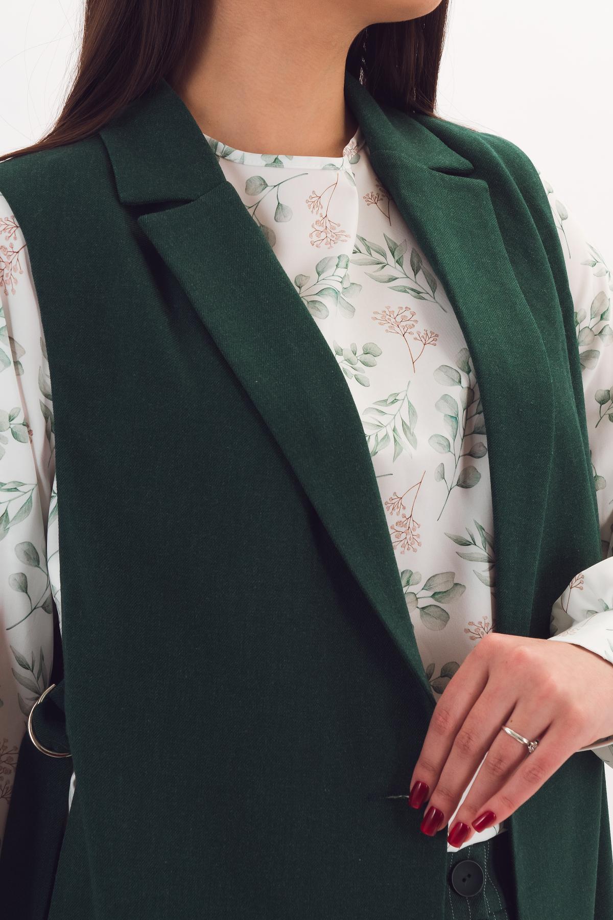 Жилет тёмно-зелёный в полоску Braslava(фото3)