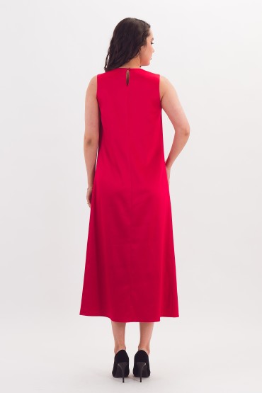 Платье красное без рукавов Braslava(фото4)