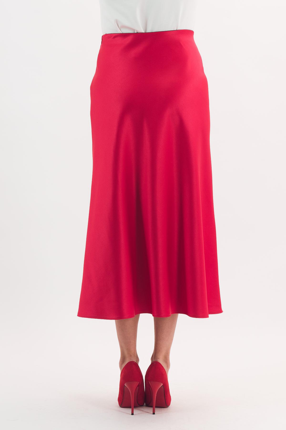 Юбка-колокол красного цвета Braslava(фото4)