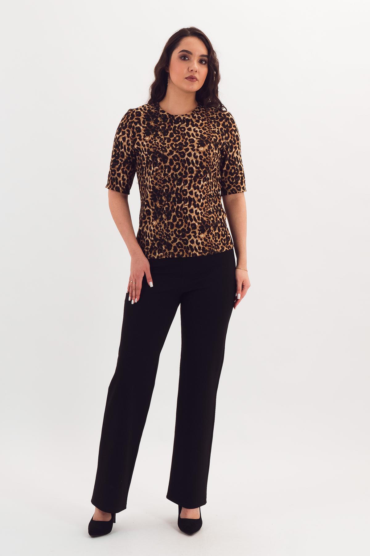 Футболка трикотажная с леопардовым принтом Braslava(фото2)