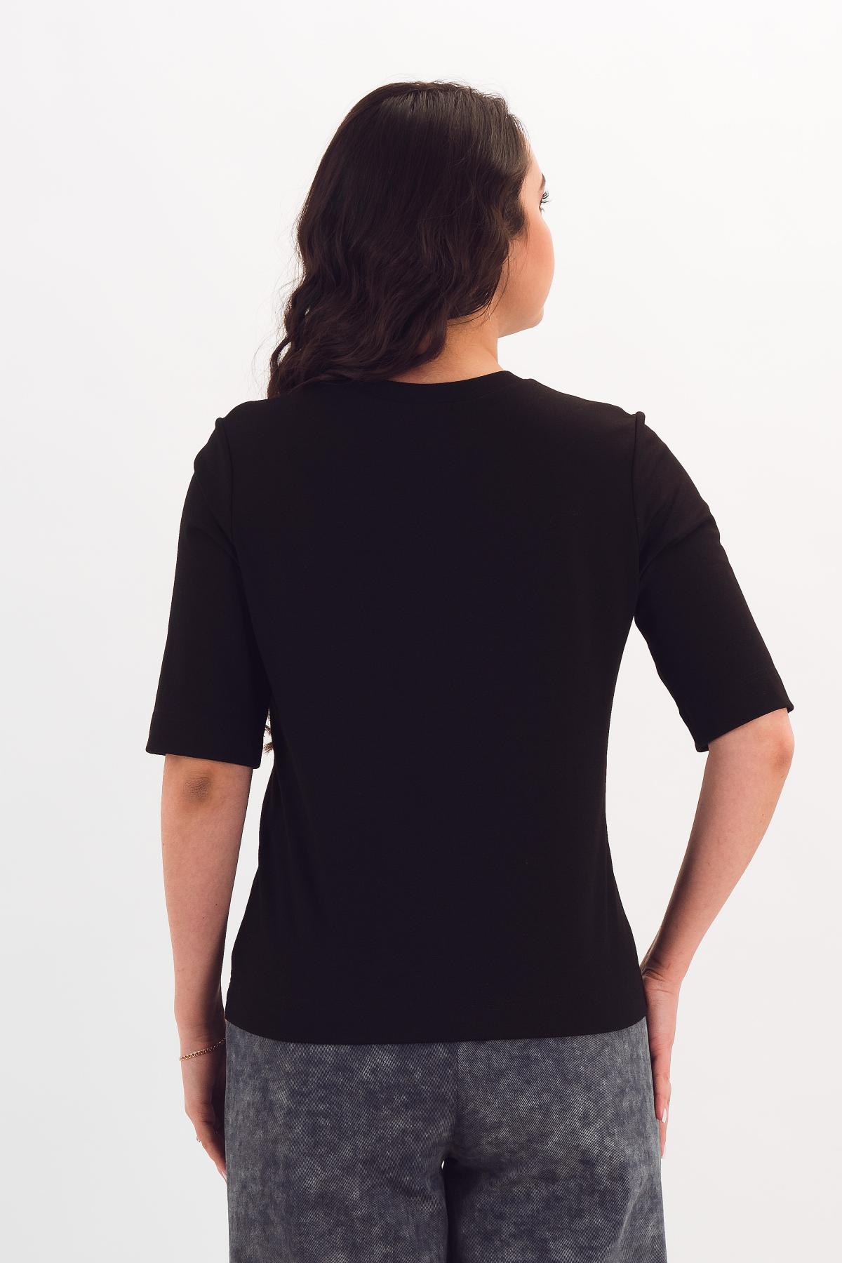 Футболка трикотажная чёрная Braslava(фото4)