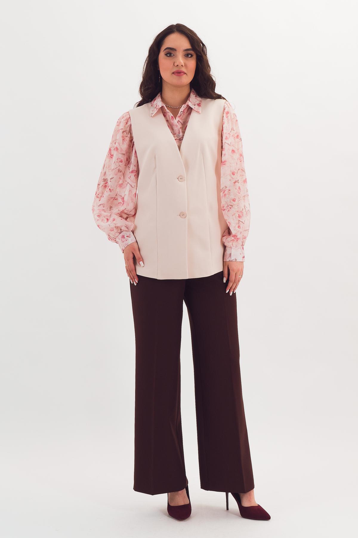 Жилет классический светло-бежевый Braslava(фото2)