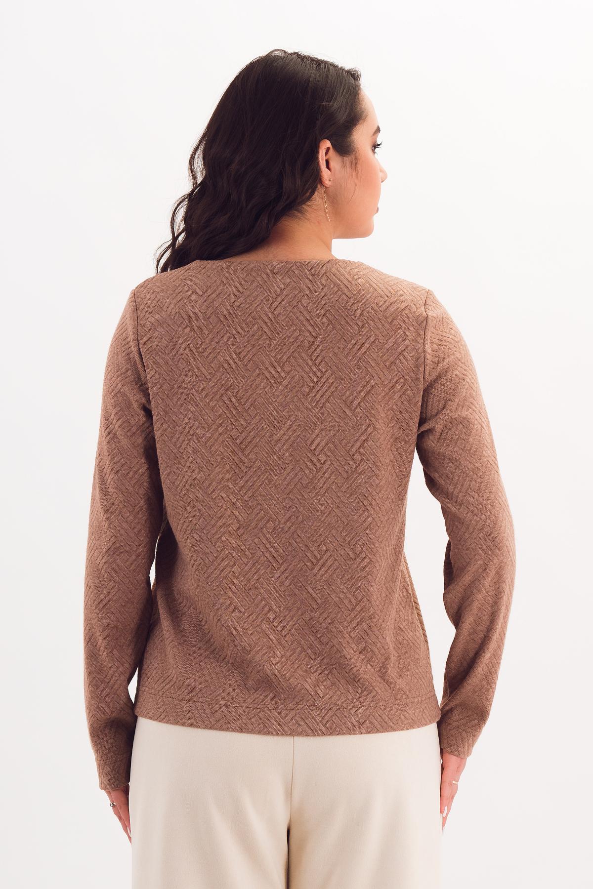 Джемпер из трикотажа в цвете капучино Braslava(фото6)