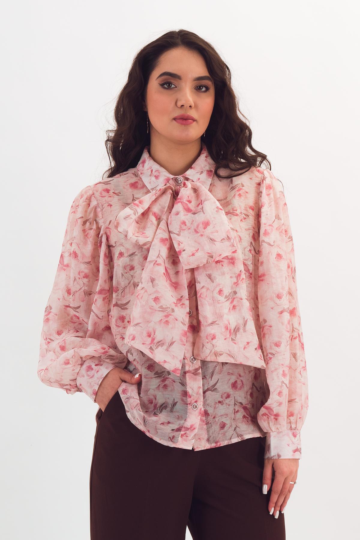 Блузка розовая со съёмным бантом Braslava(фото3)
