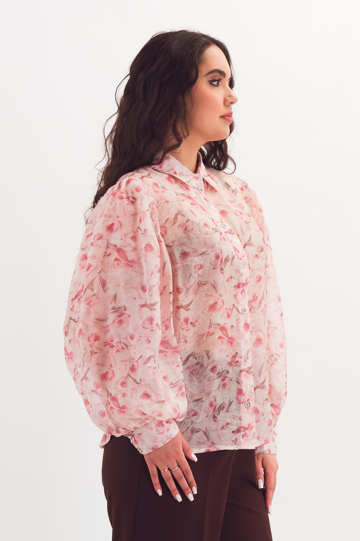 Блузка розовая со съёмным бантом Braslava(фото8)