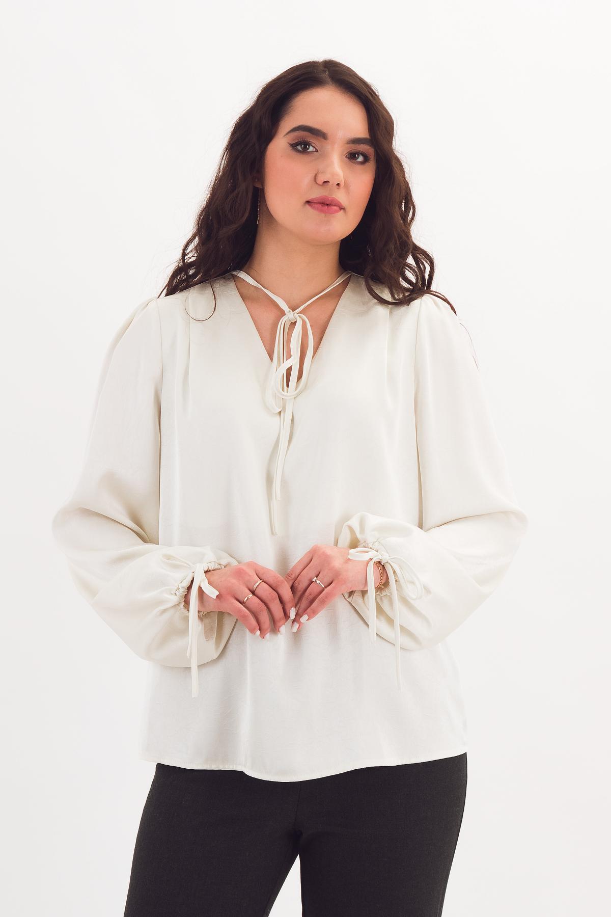 Блузка атласная с длинными рукавами Braslava(фото3)