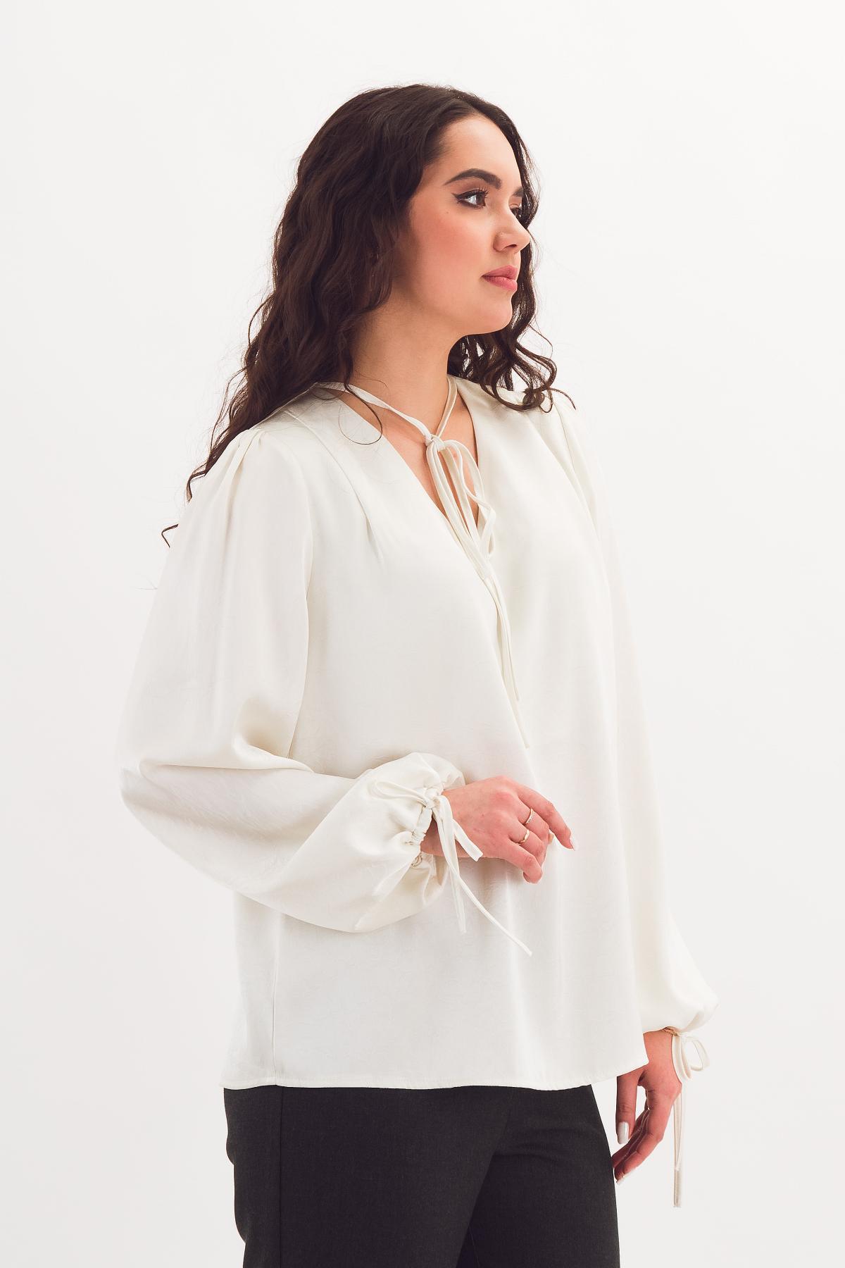 Блузка атласная с длинными рукавами Braslava(фото5)