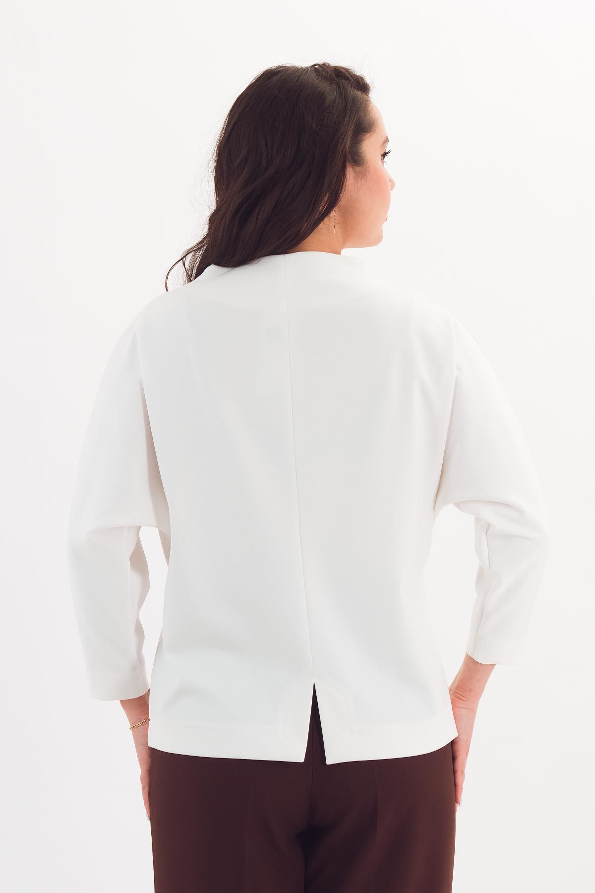 Джемпер трикотажный молочного цвета Braslava(фото6)