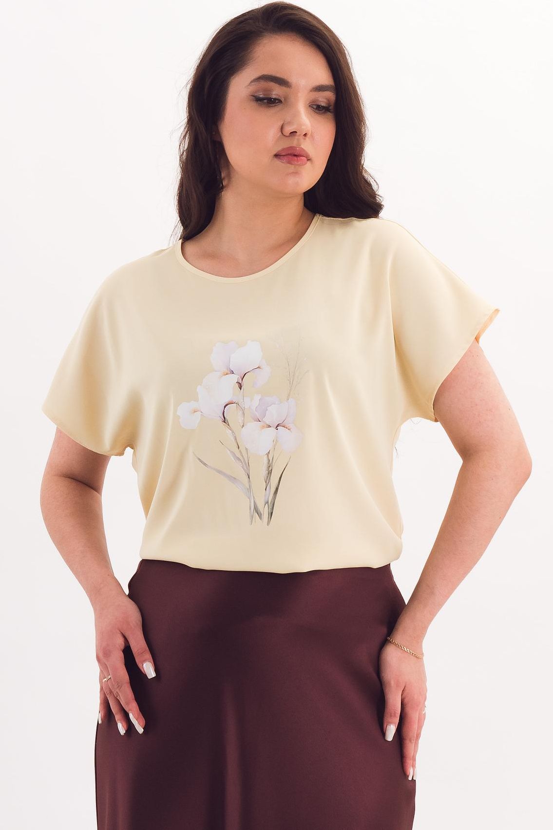 Блузка жёлтого цвета с коротким рукавом Braslava