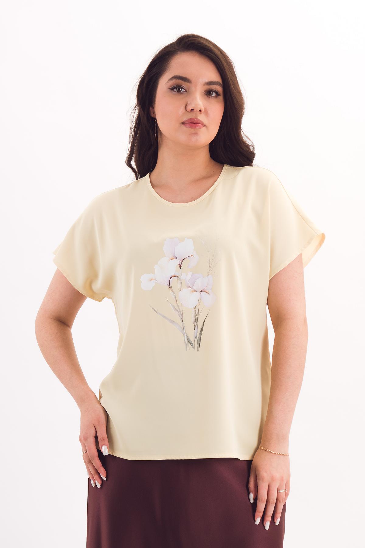 Блузка жёлтого цвета с коротким рукавом Braslava(фото3)