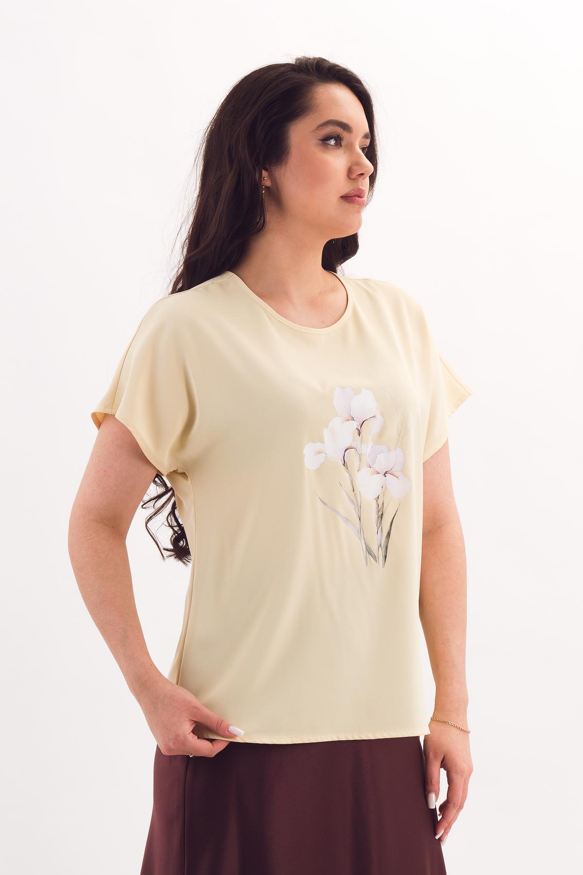 Блузка жёлтого цвета с коротким рукавом Braslava(фото5)