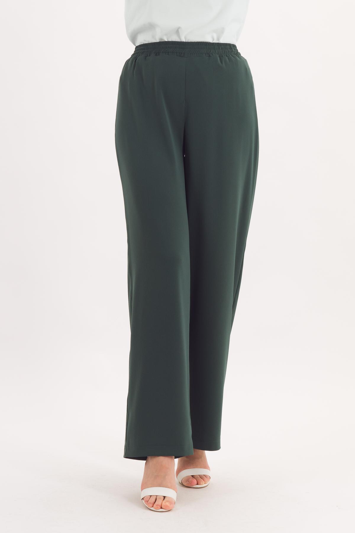 Брюки-палаццо зелёные Braslava(фото2)