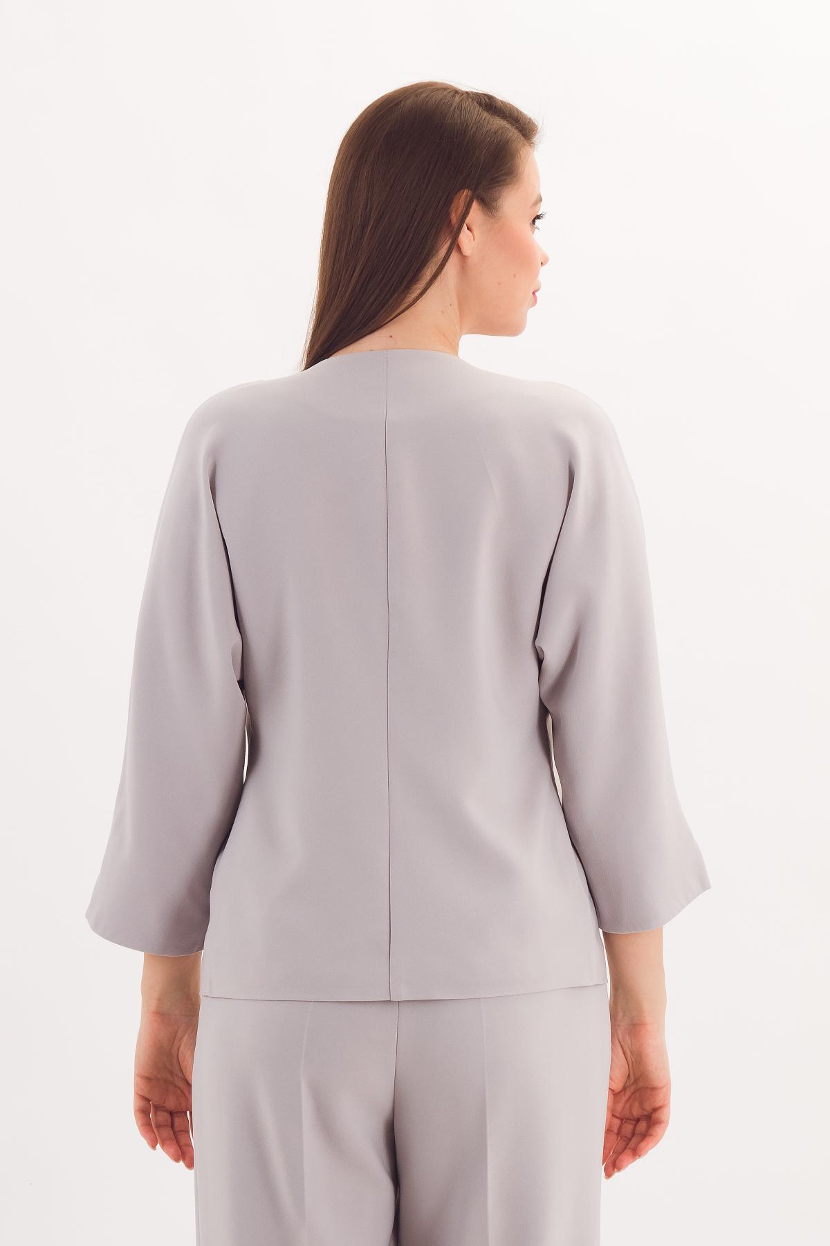 Жакет укороченный светло-серый Braslava(фото7)