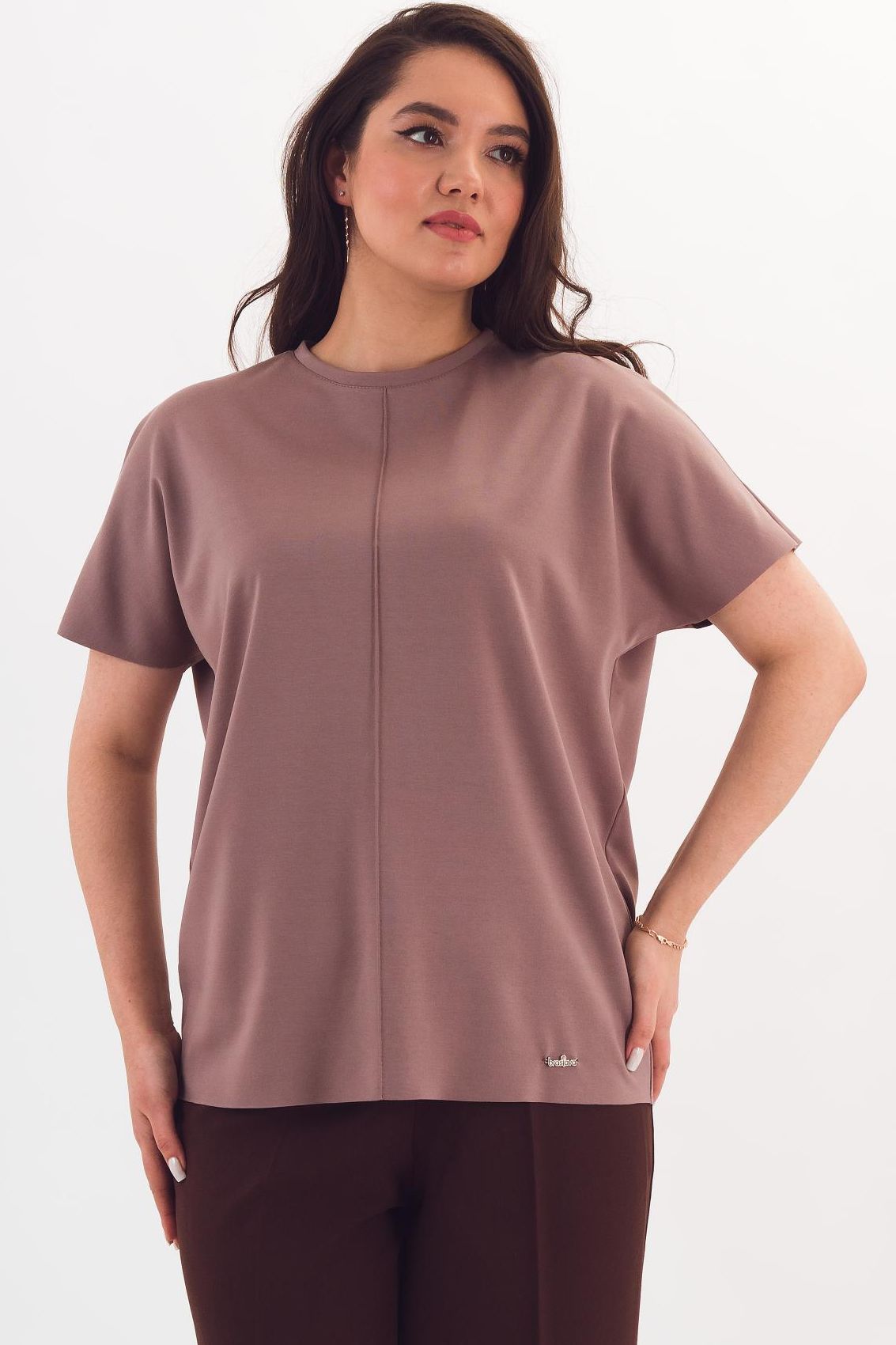 Футболка трикотажная в цвете капучино Braslava