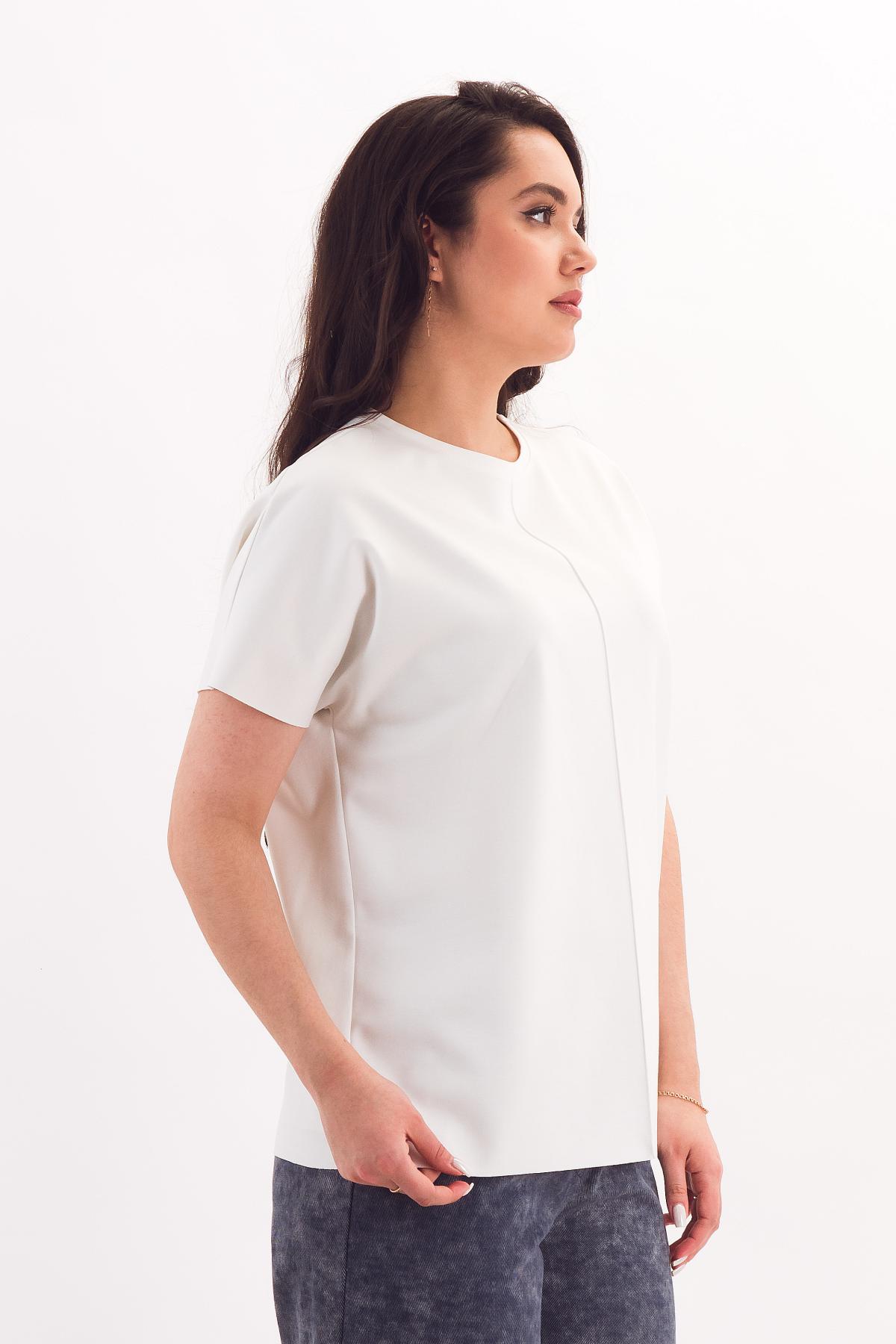 Футболка трикотажная белого цвета Braslava(фото4)