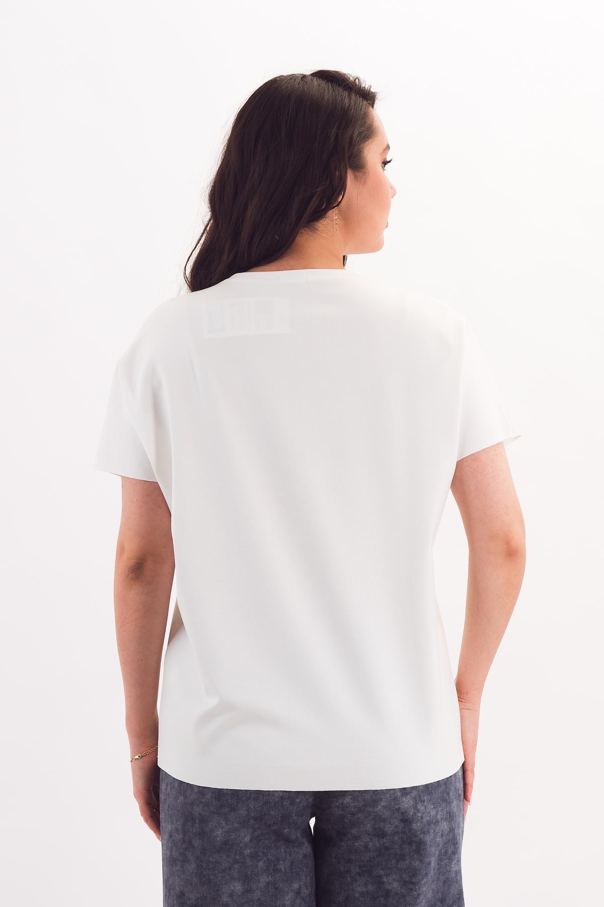 Футболка трикотажная белого цвета Braslava(фото5)