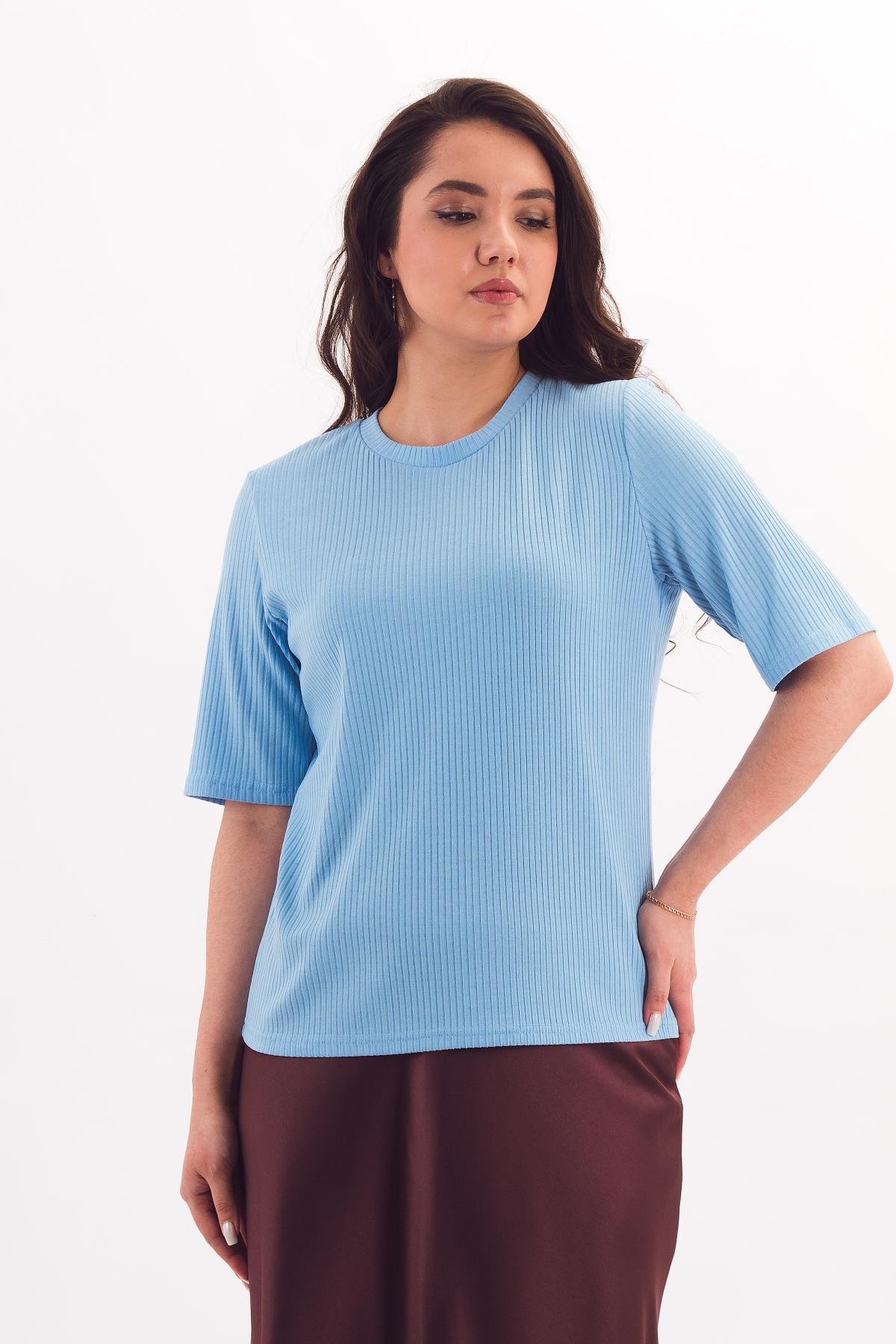 Футболка трикотажная голубая Braslava(фото3)