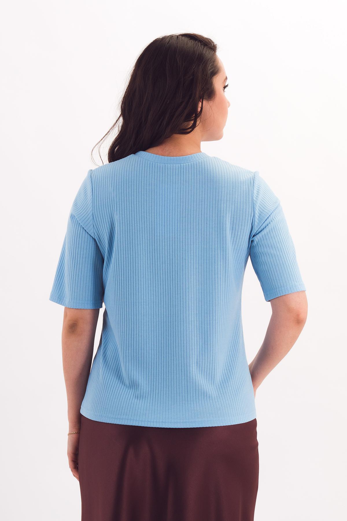 Футболка трикотажная голубая Braslava(фото6)