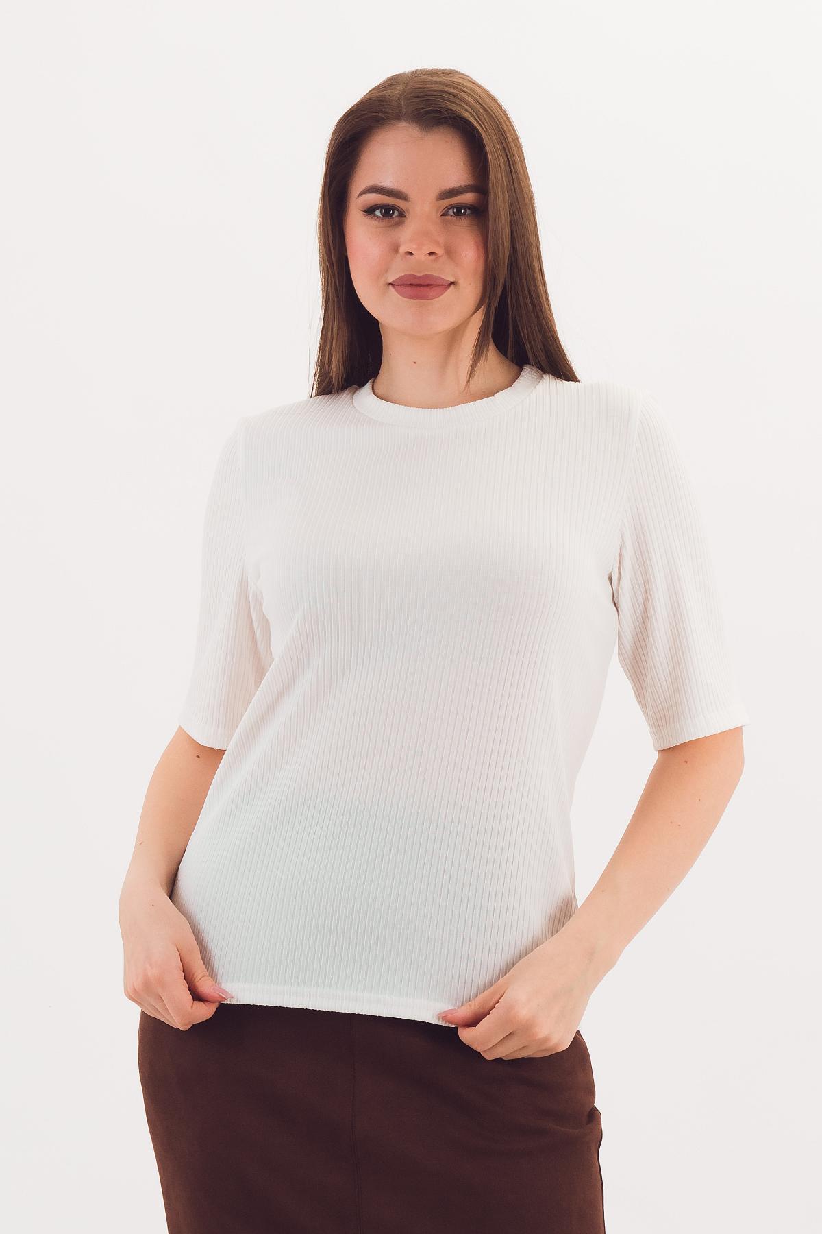 Футболка трикотажная молочного цвета Braslava(фото3)