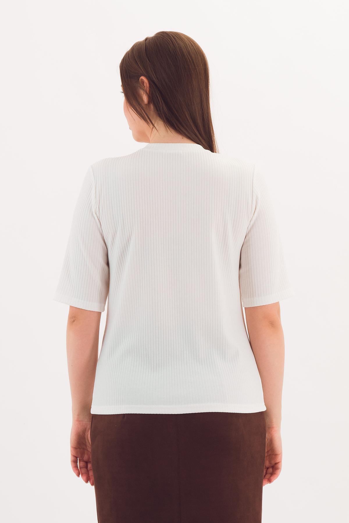 Футболка трикотажная молочного цвета Braslava(фото4)