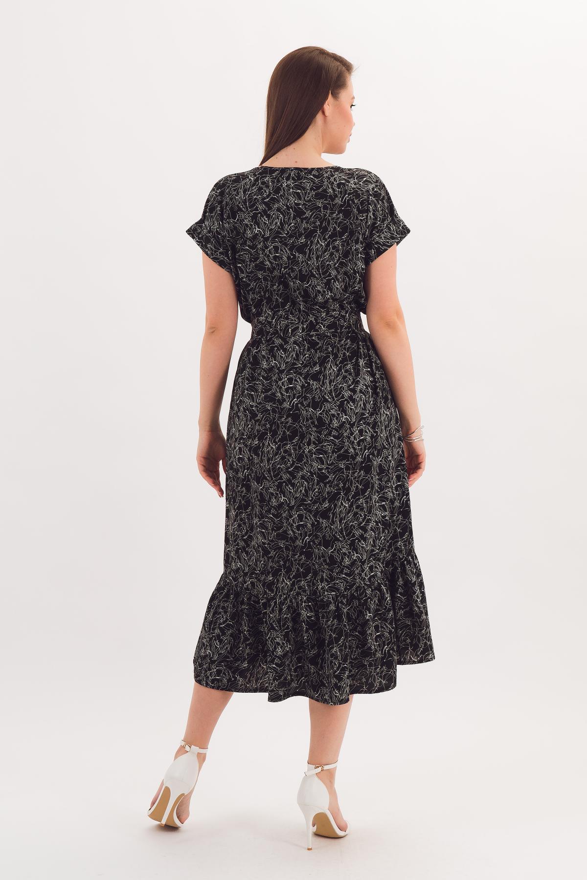 Платье чёрное с поясом Braslava(фото4)