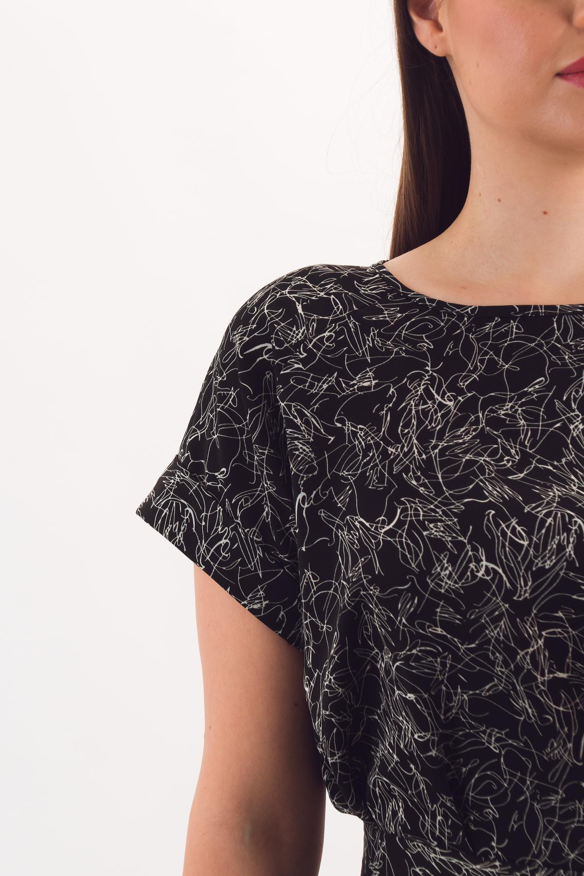 Платье чёрное с поясом Braslava(фото3)