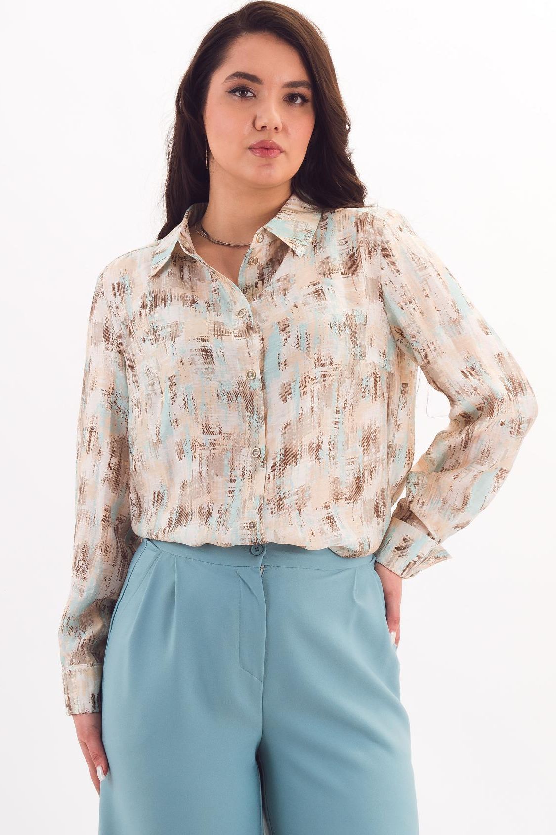 Рубашка женская с принтом Braslava