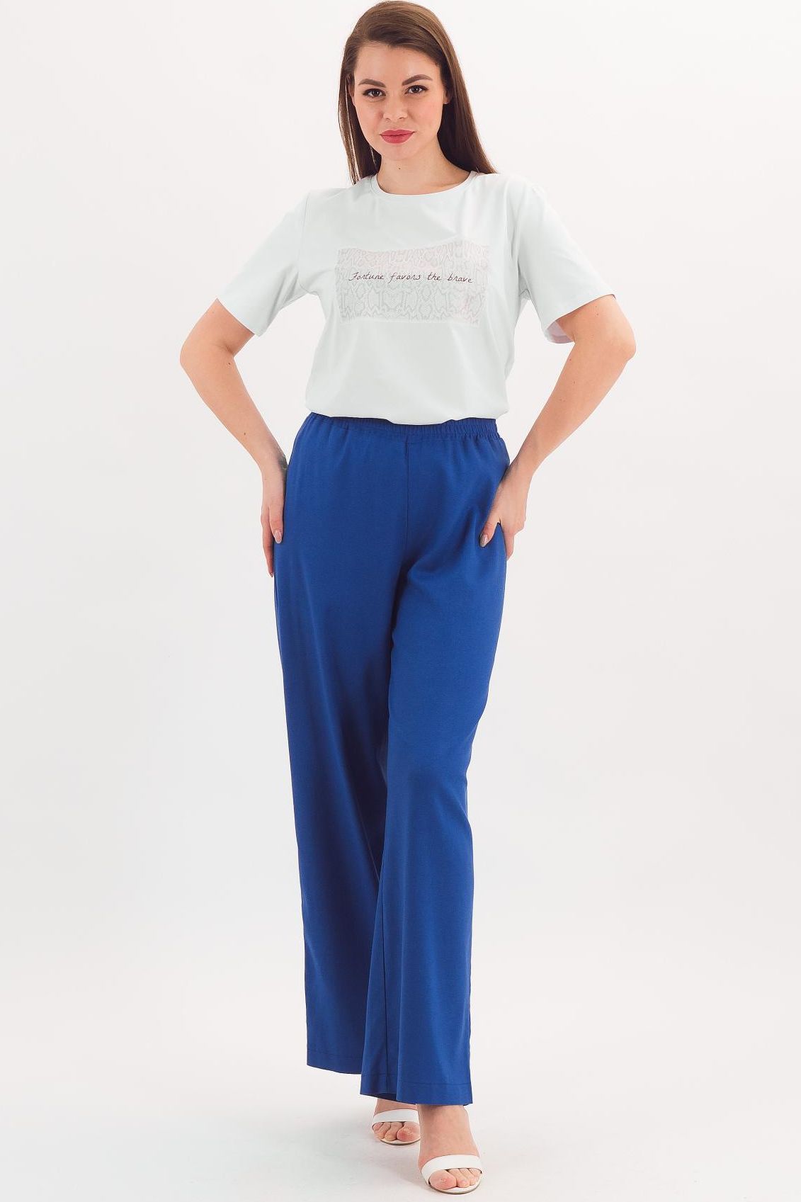 Брюки-палаццо ярко-синего цвета Braslava
