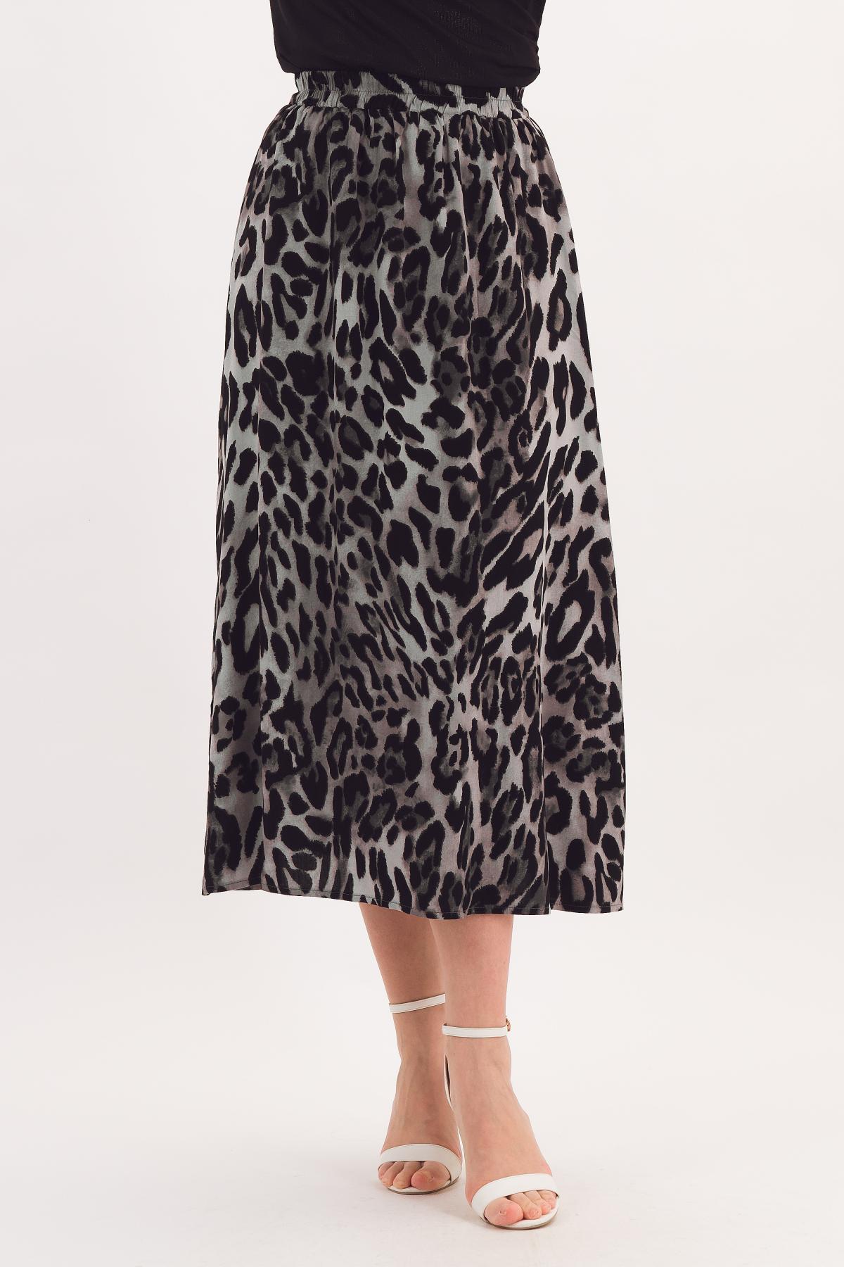 Юбка лёгкая с леопардовым принтом Braslava(фото3)