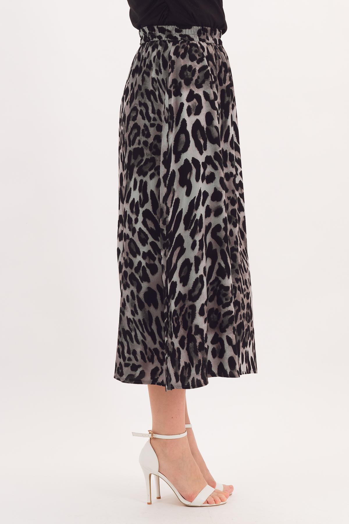 Юбка лёгкая с леопардовым принтом Braslava(фото4)