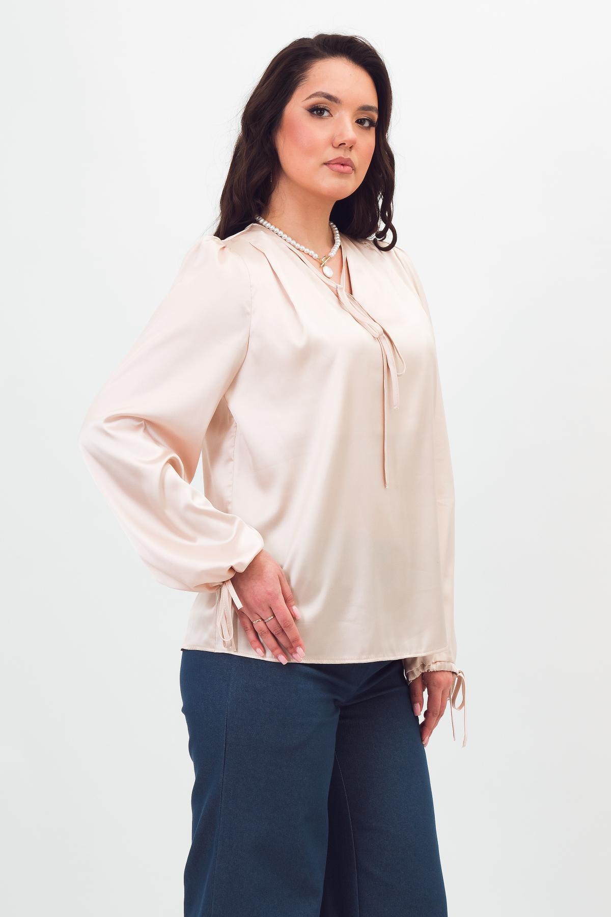 Блузка светло-бежевая с длинными рукавами Braslava(фото5)
