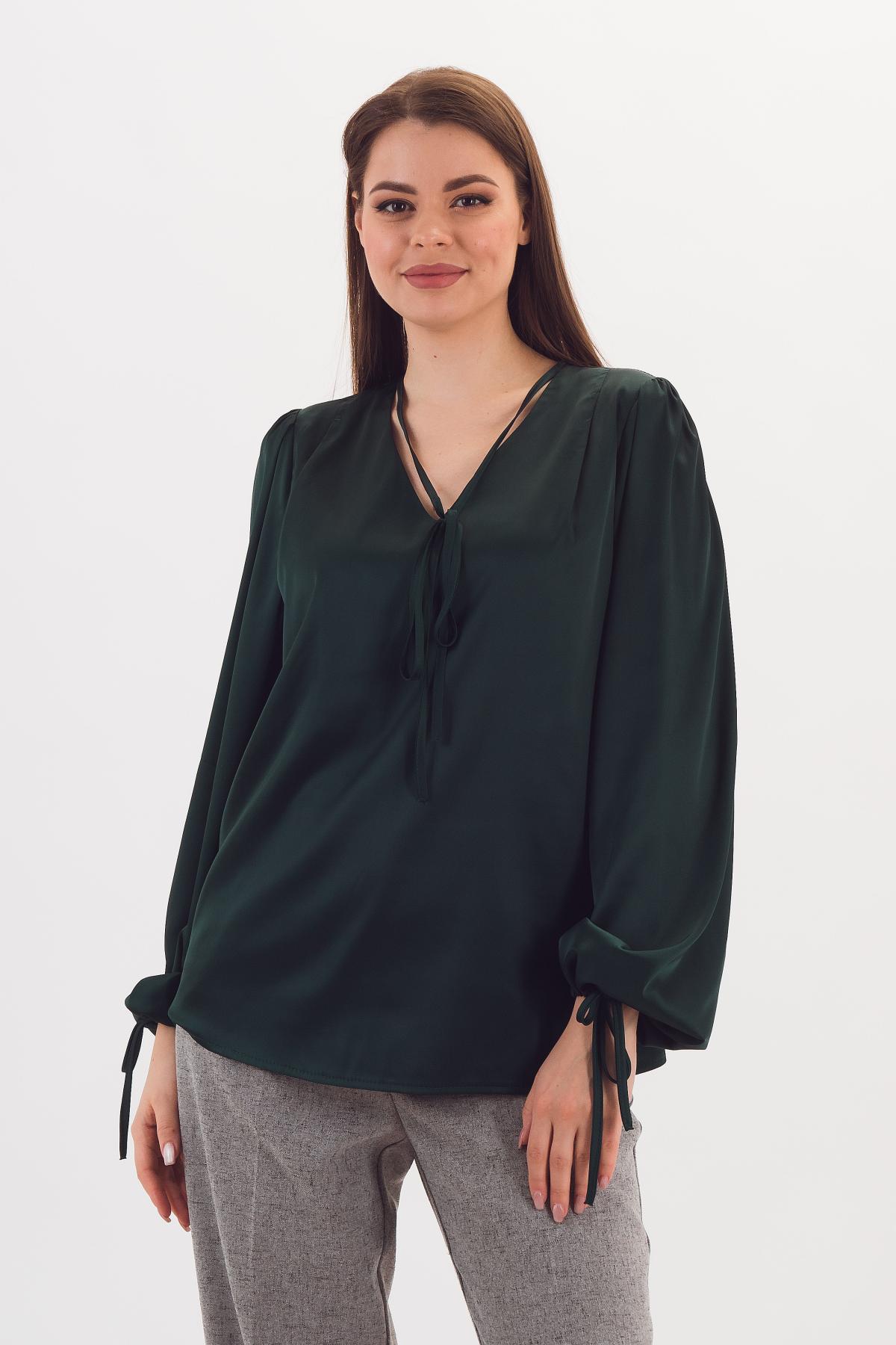 Блузка зелёная с длинными рукавами Braslava(фото3)