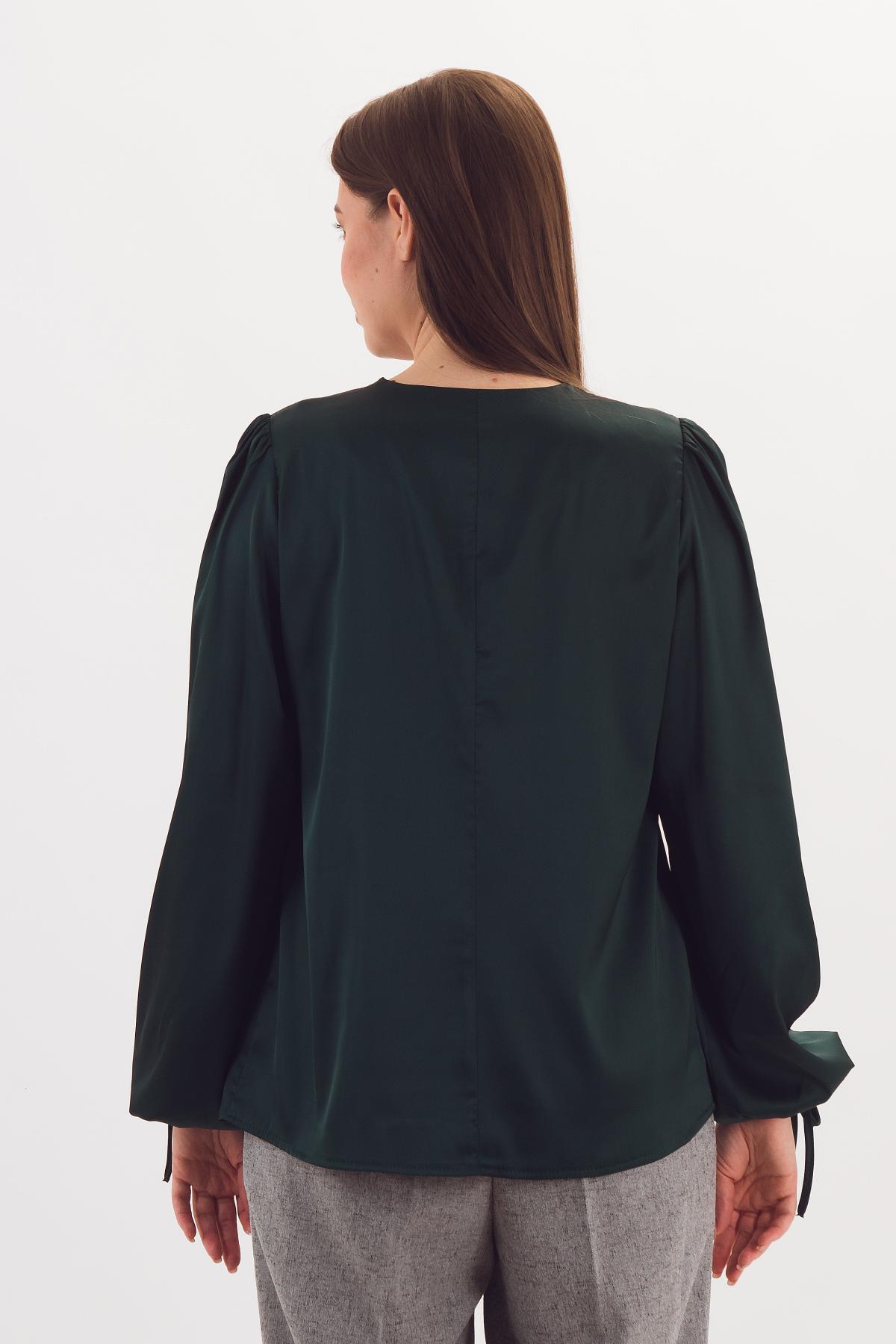 Блузка зелёная с длинными рукавами Braslava(фото6)