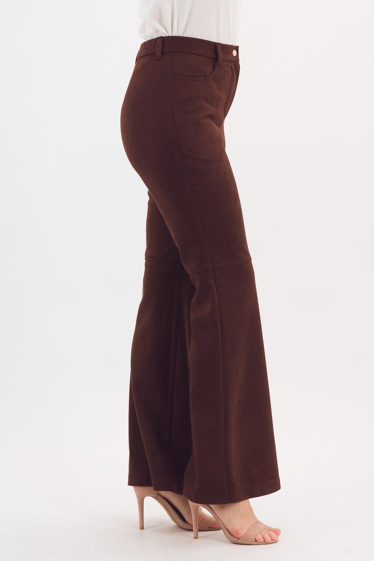 Брюки клёш коричневые Braslava(фото6)