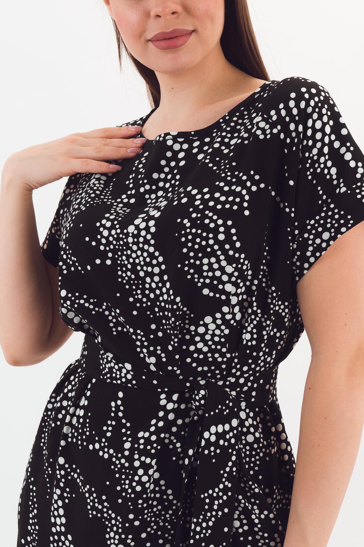 Платье чёрное с поясом Braslava(фото2)