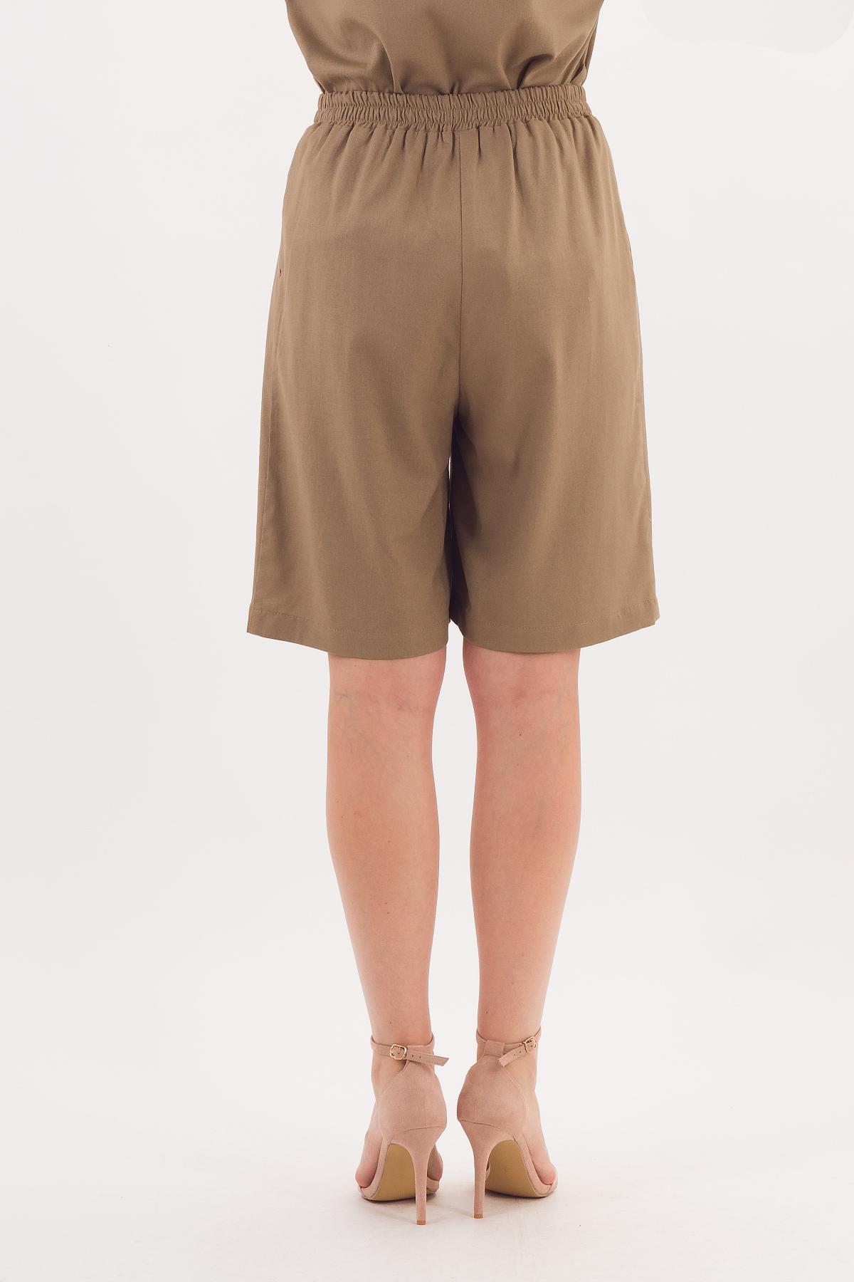 Шорты-бермуды тёмно-бежевые с карманами Braslava(фото5)