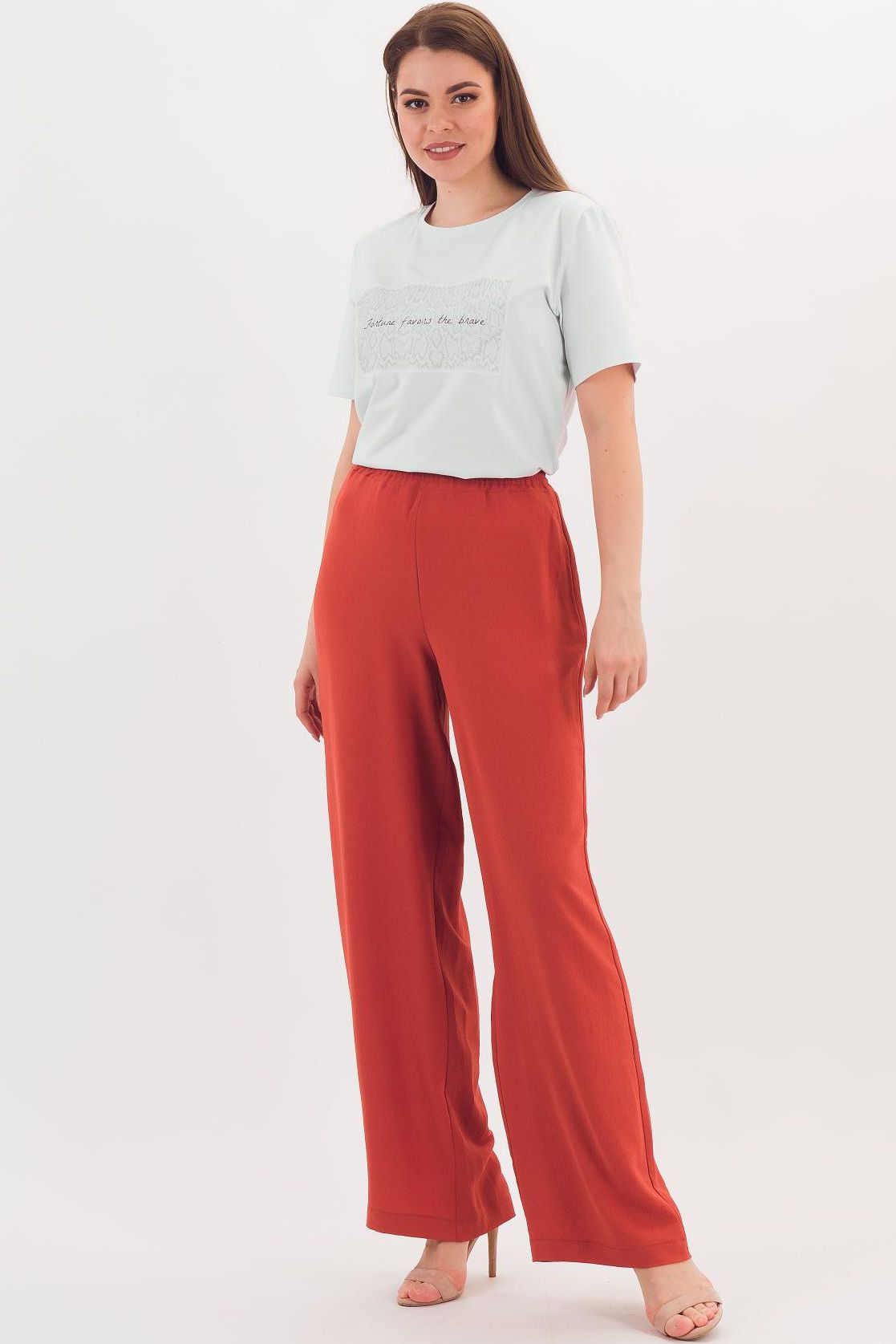 Брюки-палаццо красные Braslava
