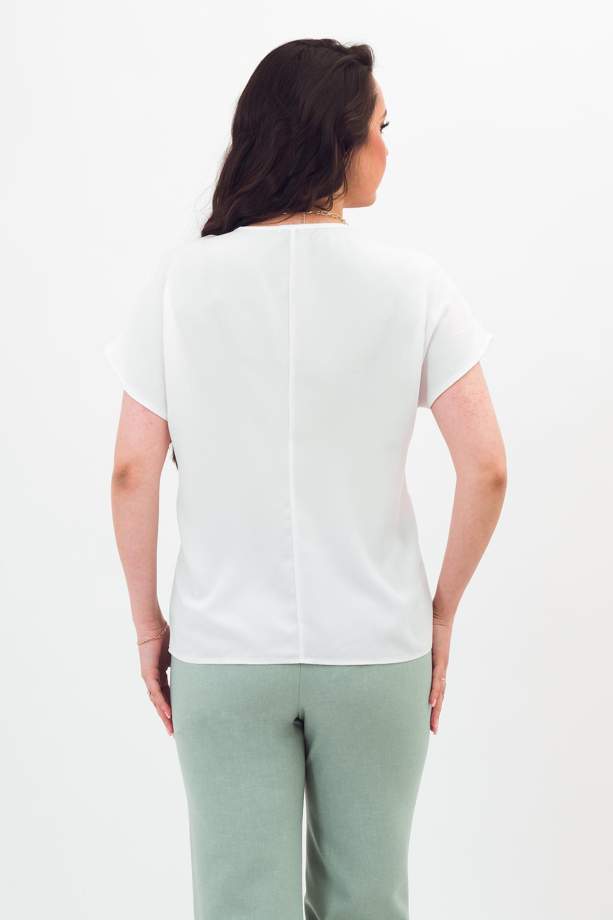 Блузка белого цвета с принтом Braslava(фото4)