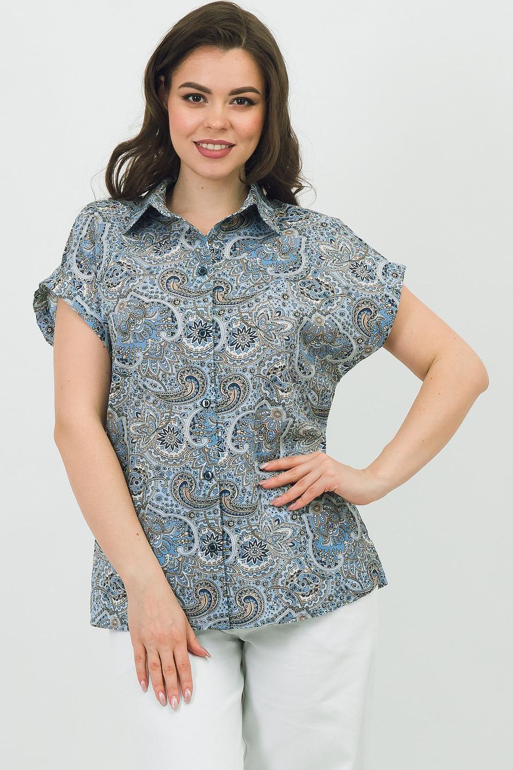 Рубашка лёгкая с коротким рукавом Braslava