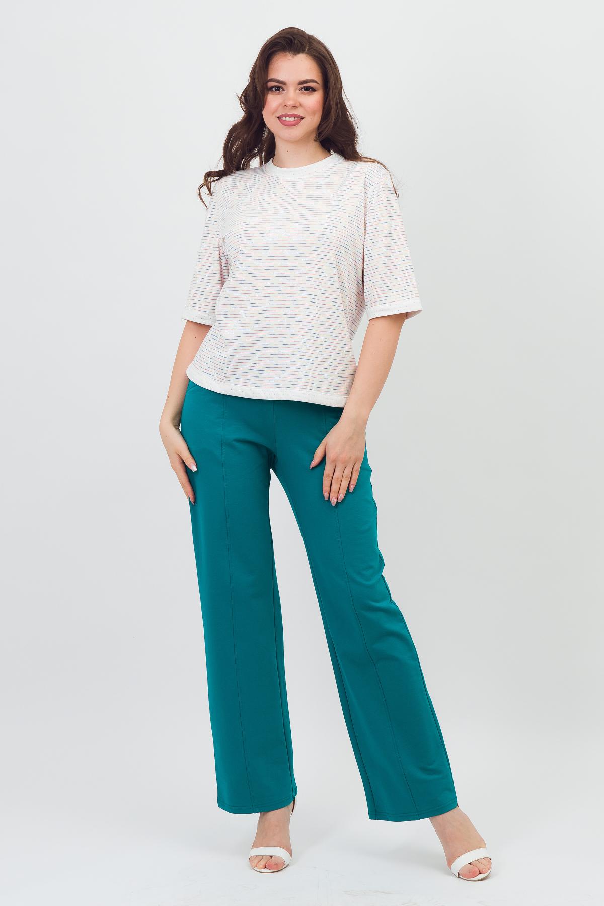 Футболка трикотажная двухсторонняя белая в полоску Braslava(фото2)