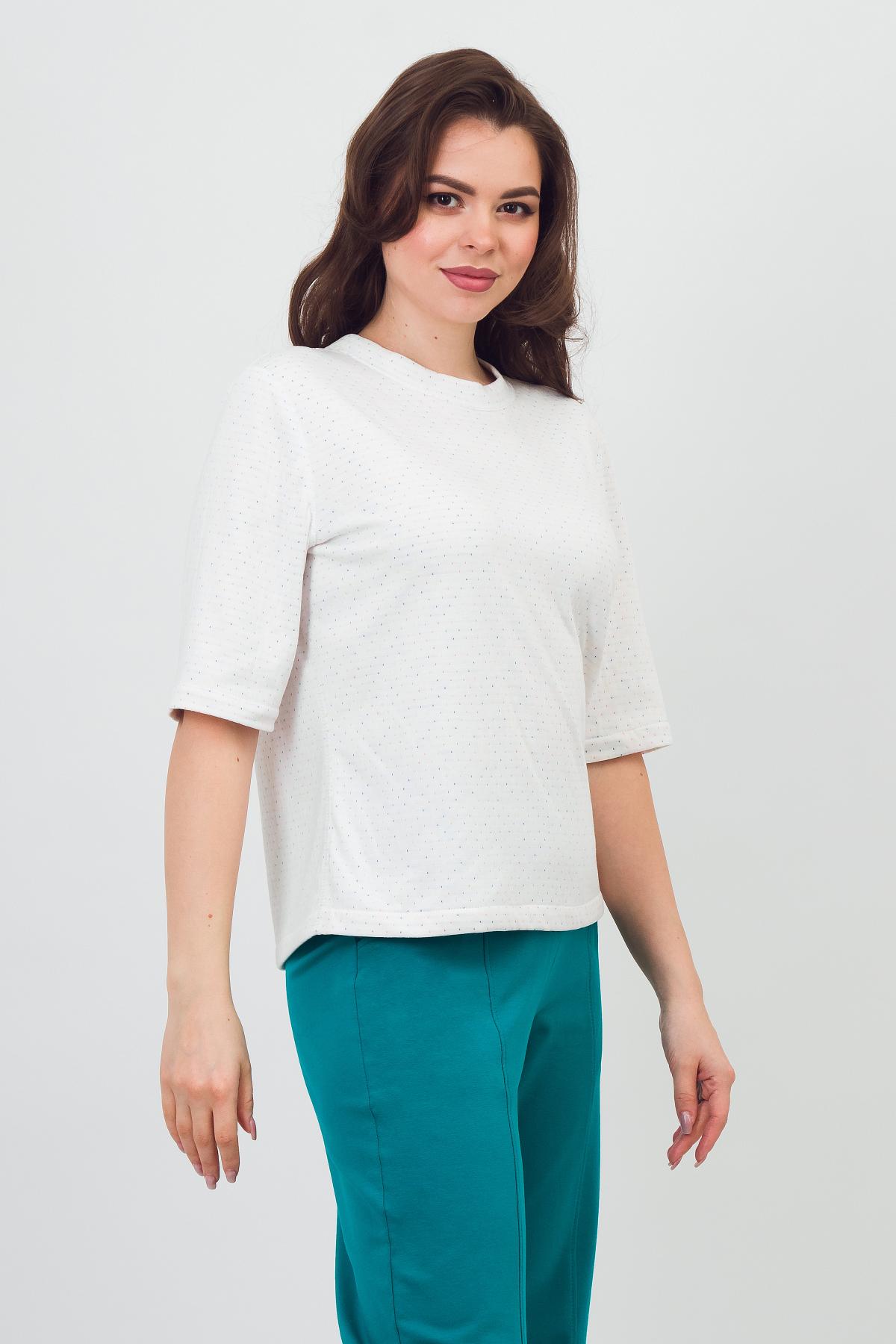 Футболка трикотажная двухсторонняя белая в полоску Braslava(фото7)