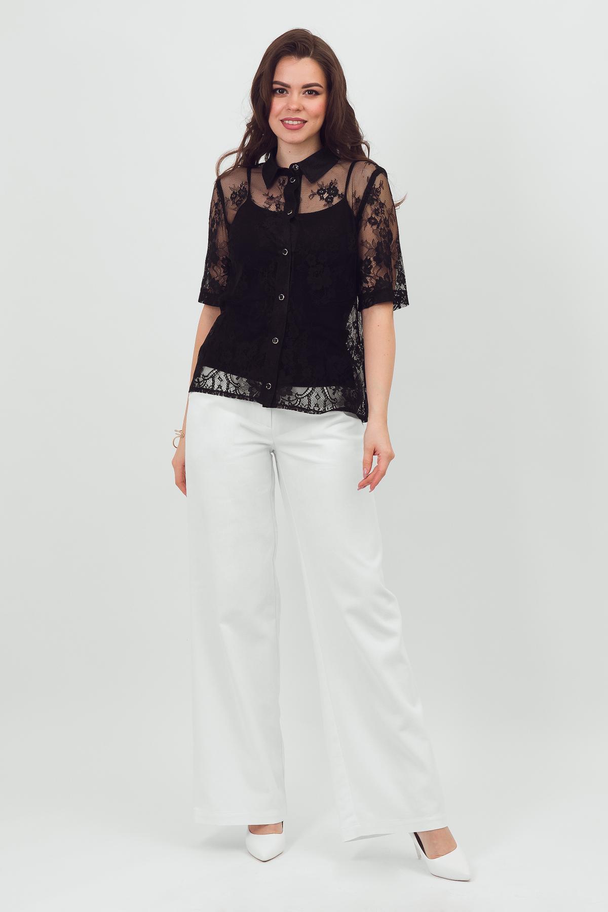 Рубашка чёрная кружевная Braslava(фото2)