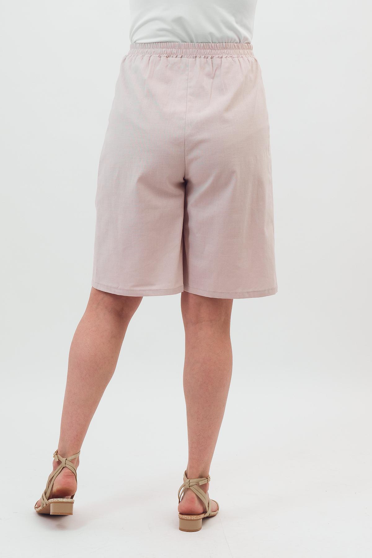 Шорты-бермуды льняные светло-бежевые Braslava(фото6)