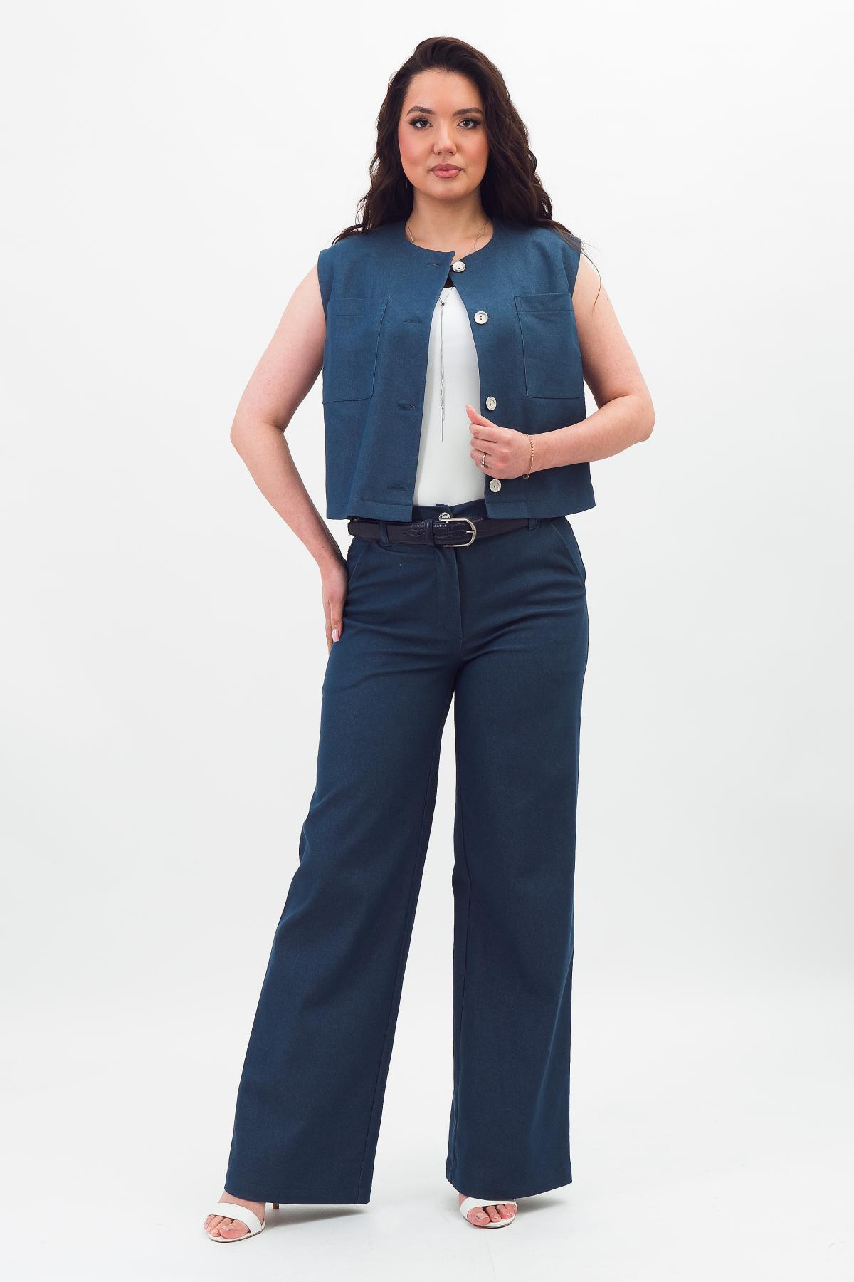 Жилет укороченный светло-синий Braslava(фото2)