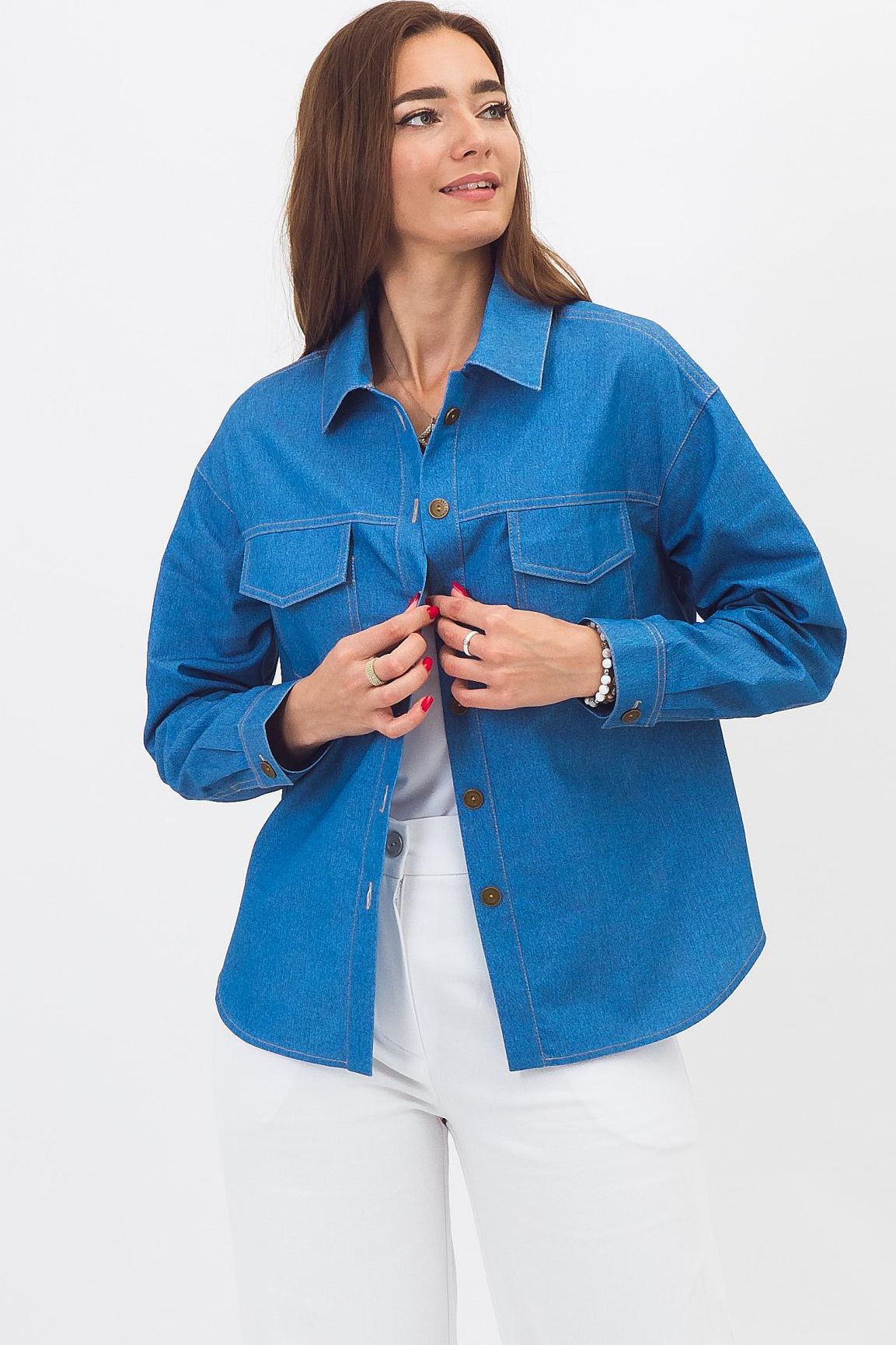 Рубашка джинсовая голубая Braslava