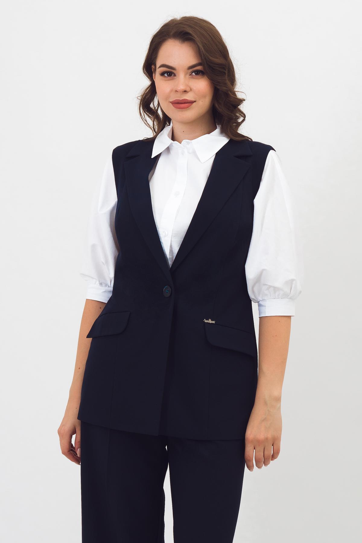 Жилет классический синего цвета Braslava(фото3)