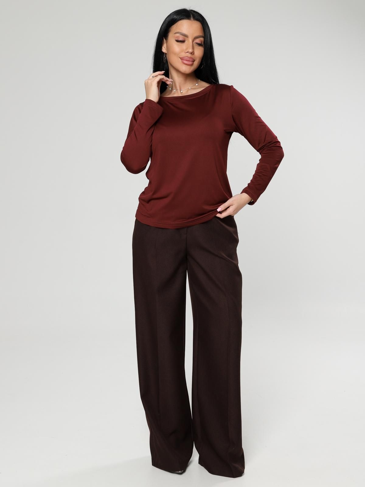 Лонгслив трикотажный в бордовом цвете Iv-capriz(фото3)